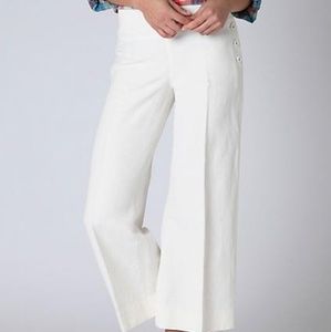Linen Cotton Wide Leg Crop Pant Anthropologie